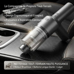Aspirateur de Voiture Sans Fil Puissant — Habitacle Impeccable en 2 Minutes